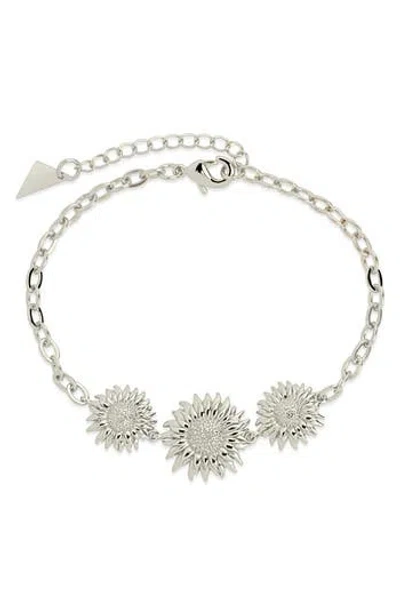 STERLING FOREVER STERLING FOREVER SOLARIS SUNFLOWER CHAIN BRACELET