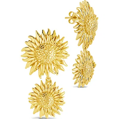 STERLING FOREVER STERLING FOREVER SOLARIS SUNFLOWER DROP EARRINGS