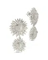 Sterling Forever Gold-tone Or Silver-tone Triple Sunflower Solaris Drop Studs