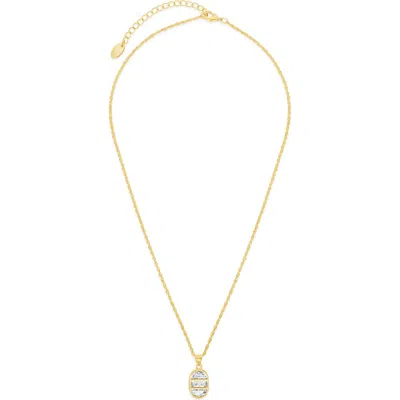 Sterling Forever Soraya Cubic Zirconia Pendant Necklace In Gold