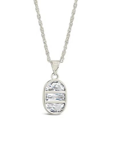 Sterling Forever Soraya Cz Pendant Necklace In Silver