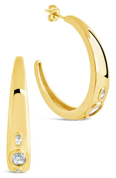 STERLING FOREVER STERLING FOREVER SOREN CUBIC ZIRCONIA HOOP EARRINGS