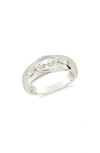 Sterling Forever Soren Oval Cubic Zirconia Statement Ring In Silver