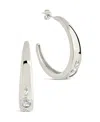 Sterling Forever Soren Cubic Zirconia Statement Hoop Earrings In Silver