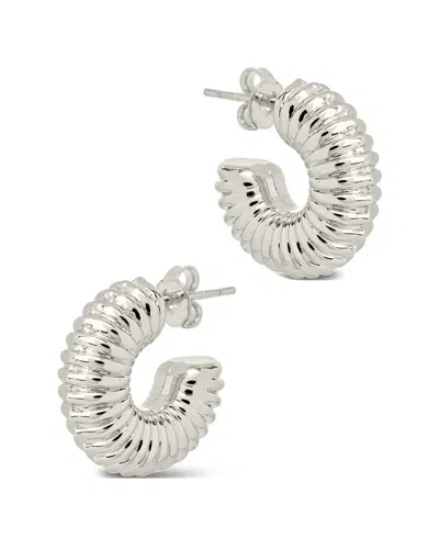 Sterling Forever Stainless Steel Naomi Hoops