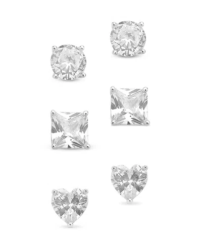 STERLING FOREVER STATEMENT STUD EARRINGS, SET OF 3