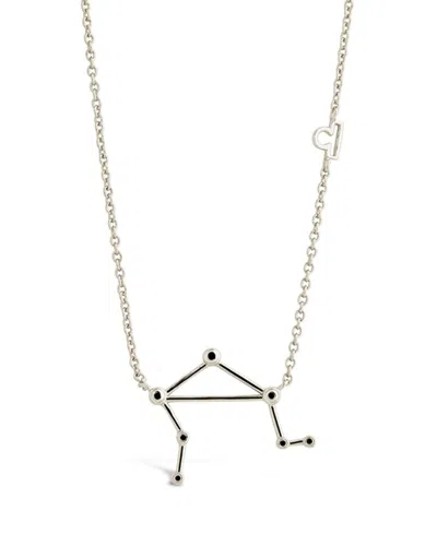 Sterling Forever 14k Gold Plated Station Constellation Pendant Necklace In Silver
