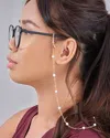 Sterling Forever Stationed Pearl Twist Glasses Chain