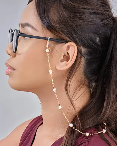 Sterling Forever Stationed Pearl Twist Glasses Chain