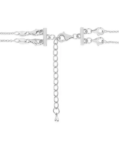 Sterling Forever Sterling Silver 2 Layer Necklace Spacer In Metallic