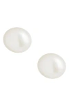 Sterling Forever Sterling Silver Baroque Pearl Stud In Silver