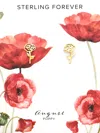 Sterling Forever Sterling Silver Birth Flower Earring Studs - August In Gold