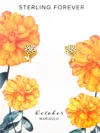 Sterling Forever Sterling Silver Birth Flower Earring Studs - October In Gold