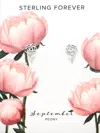 Sterling Forever Sterling Silver Birth Flower Earring Studs - September In Silver