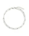 Sterling Forever Sterling Silver Bold Paperclip Chain Bracelet In Silver
