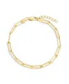 Sterling Forever Sterling Silver Bold Paperclip Chain Bracelet In Gold