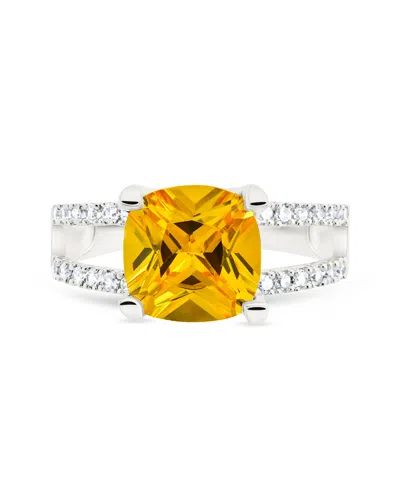 Sterling Forever Sterling Silver Britney's Engagement Ring In Canary