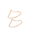 Sterling Forever Sterling Silver Chevron Stacking Ring Set Of 2