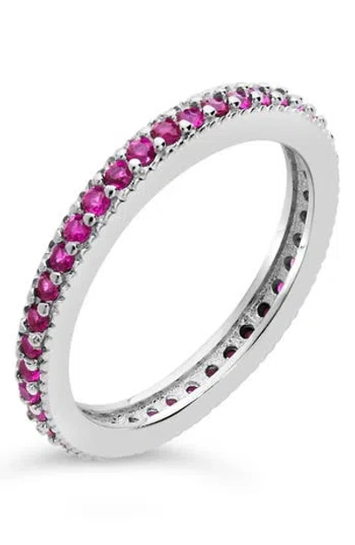 Sterling Forever Sterling Silver Cubic Zirconia Stackable Eternity Band Ring