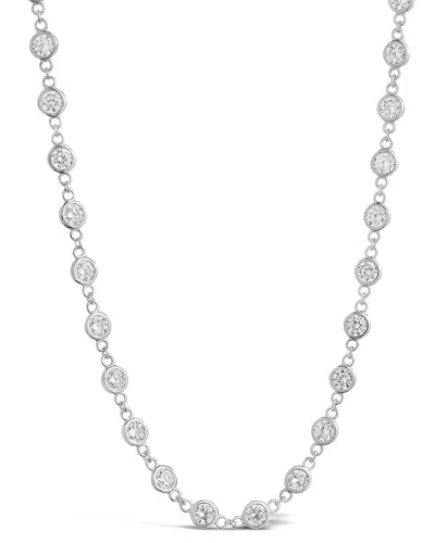 Sterling Forever Sterling Silver Cz By The Yard Long Wrap Necklace