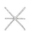 Sterling Forever Sterling Silver Cz Criss Cross X Ring In Silver