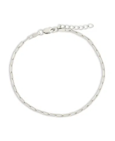 Sterling Forever Sterling Silver Dainty Paperclip Chain Bracelet
