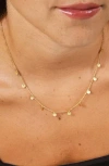 Sterling Forever Sterling Silver Disk Charm Necklace In Gold