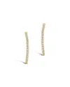 Sterling Forever Sterling Silver Essential Pave Bar Studs In Gold