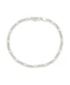 Sterling Forever Sterling Silver Figaro Chain Bracelet In Silver