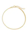 Sterling Forever Sterling Silver Herringbone Chain Bracelet In Gold