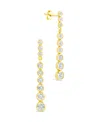 Sterling Forever Sterling Silver Ianthe Brilliant Cut Cz Dangle Earrings In Gold