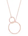 Sterling Forever Sterling Silver Interlocking Open Circle Pendant-gold