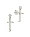 Sterling Forever Sterling Silver Joan Of Arc Stud Earrings In Silver