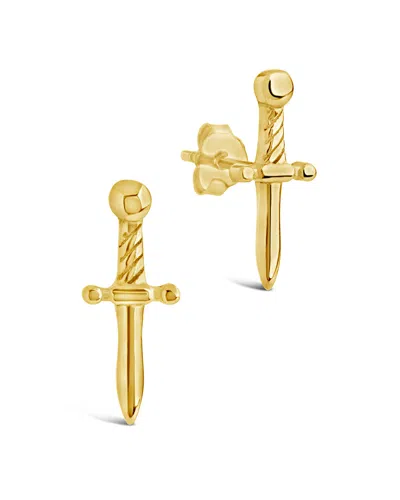 Sterling Forever Sterling Silver Joan Of Arc Stud Earrings In Gold