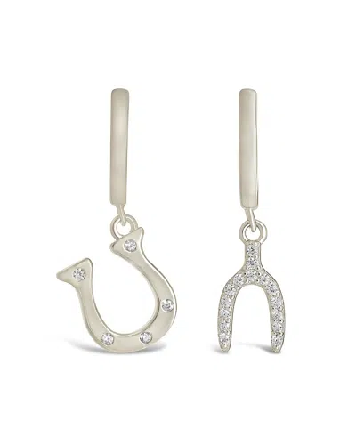 Sterling Forever Sterling Silver Kiara Cz Micro Hoop Earrings