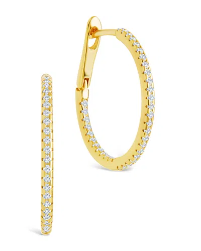 Sterling Forever Sterling Silver Lilia Cz Infinity Hoops In Gold
