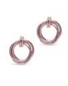 Sterling Forever Sterling Silver Linked Circle Studs In Multi