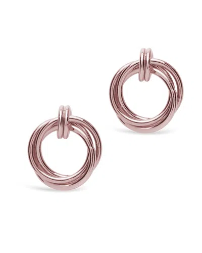 Sterling Forever Sterling Silver Linked Circle Studs In Multi