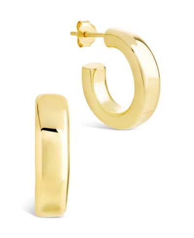 Sterling Forever Sterling Silver Marisa Polished Stud Earrings In Gold