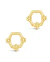 Sterling Forever Sterling Silver Melina Bee Stud Earrings In Gold