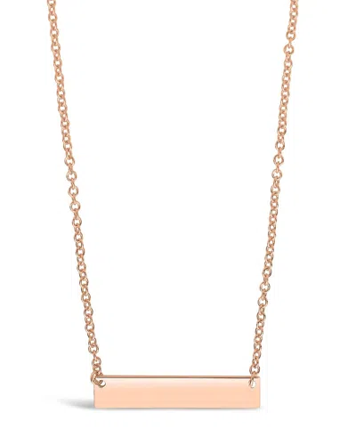 Sterling Forever Sterling Silver Mini Bar Necklace-gold