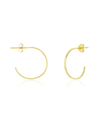 Sterling Forever Sterling Silver Mini Hammered Hoops