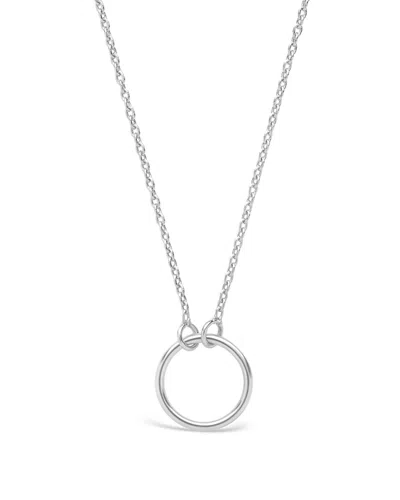 Sterling Forever Sterling Silver Open Circle Necklace In Metallic