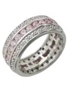 Sterling Forever Sterling Silver Paris N' Pink Ring In Silver