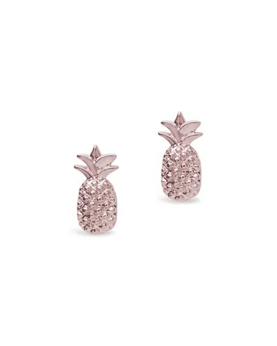 Sterling Forever Sterling Silver Pineapple Stud Earrings In Multi