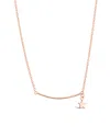 Sterling Forever Sterling Silver Polished Bar & Star Drop Necklace In Multi