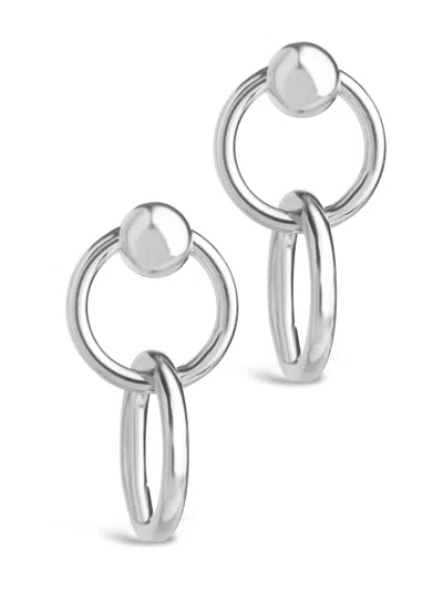 Sterling Forever Sterling Silver Polished Interlocking Circle Drop Earrings