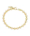 Sterling Forever Sterling Silver Preston Beaded Bracelet In Gold