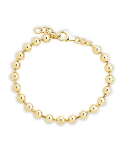 Sterling Forever Sterling Silver Preston Beaded Bracelet In Gold