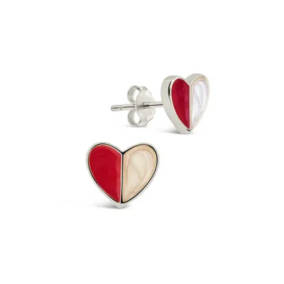 Sterling Forever Sterling Silver Queen Of Hearts Stud Earrings